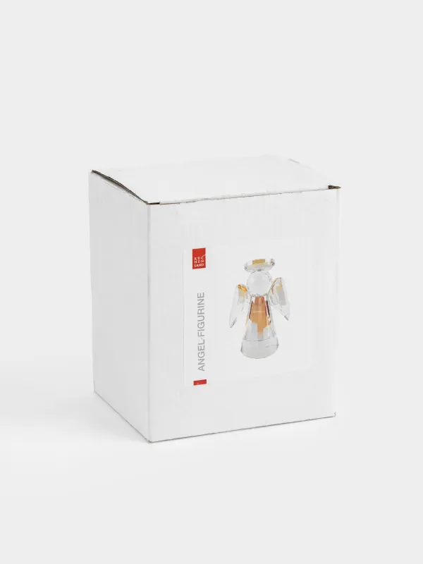 Статуэтка, 11 см, кристальное стекло, янтарная, Ангел, Angel figurine, image-4