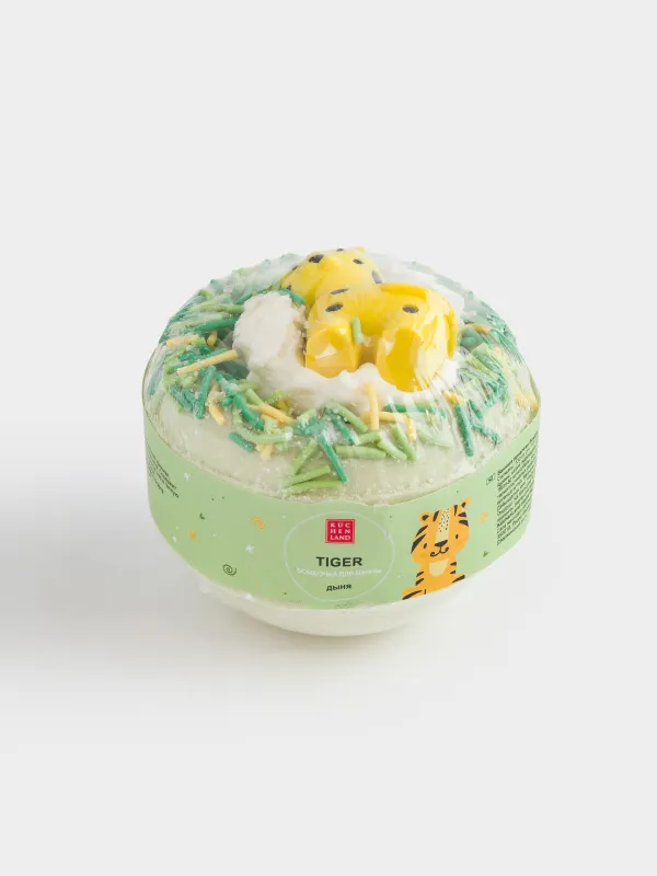 Ваннаға арналған бомба, 130 гр, ойыншығы бар, жасыл, Қауын, Жолбарыс, Tiger, image-4