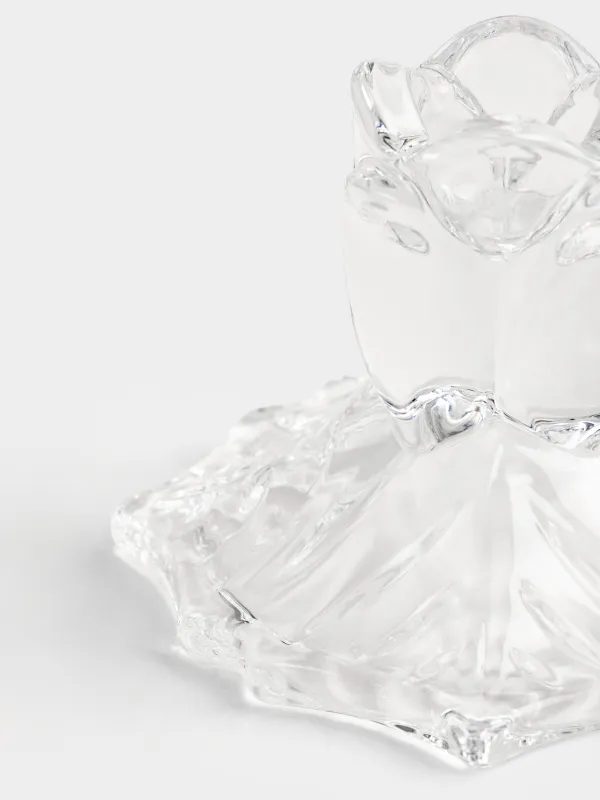 Подсвечник, 9x7 см, для тонкой свечи, стекло Р, Цветок, Fleur, image-2