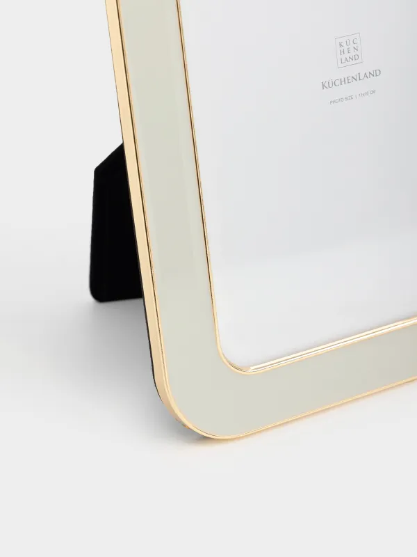 Фото жиектеме, 15х20 см, металл/шыны, сарғылт-қоңыр-алтын, Fantastic gold, image-1