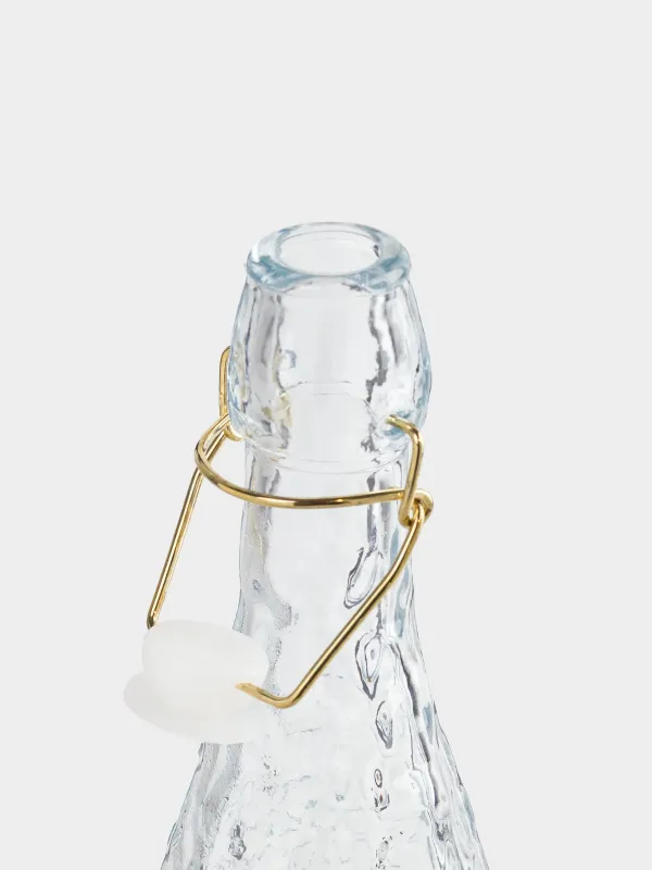 Майға немесе сірке суына арналған бөтелке, 900 мл, қысқышы бар, шыны Р/металл, Ripply, image-3