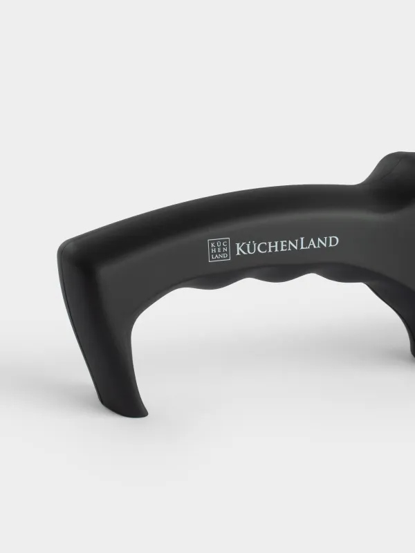 Точило для ножей, 20 см, три этапа заточки, пластик/сталь, черное, Accessories, image-3