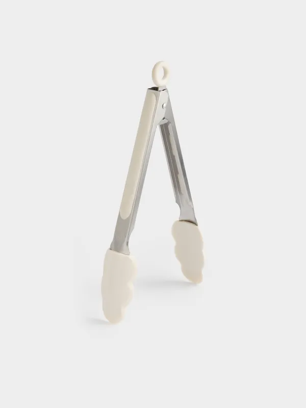 Щипцы кухонные, 27 см, силикон/сталь, молочные, Assist, image-1