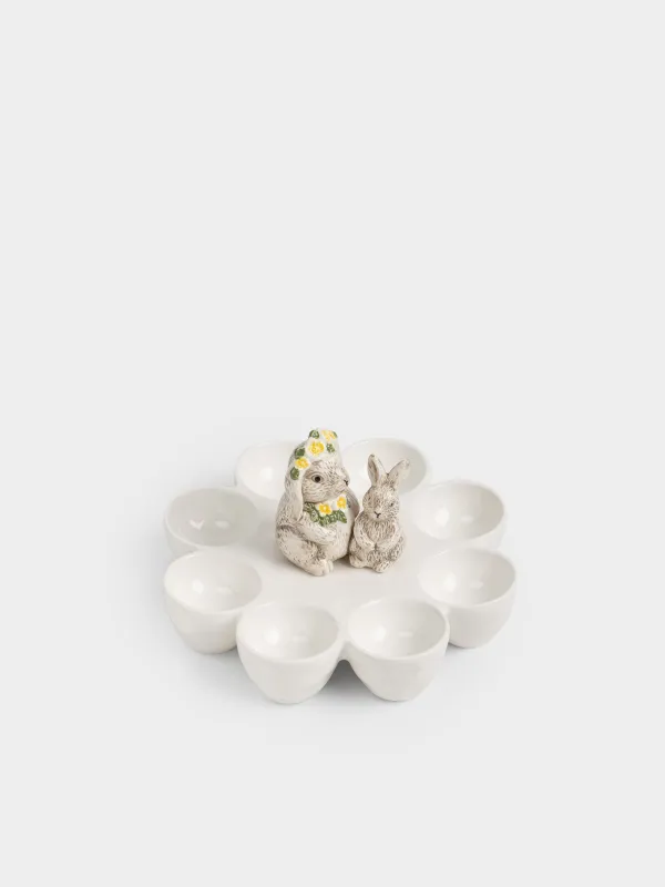 Блюдо пасхальное, 20x20 см, 8 отделений, Кролики, Natural Easter, image-3