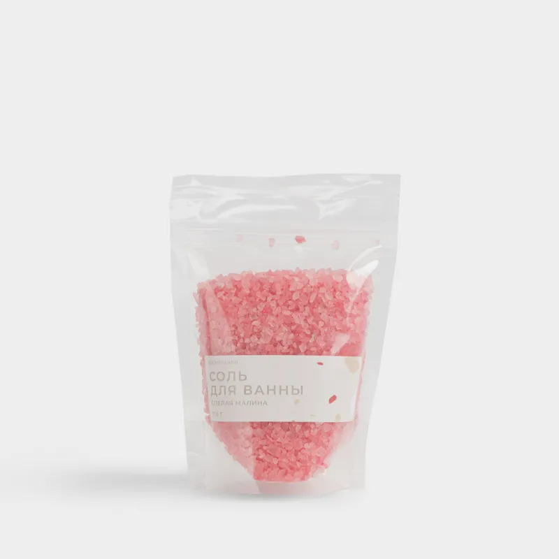 Ваннаға арналған тұз, 210 гр, қызғылт, Піскен таңқурай, Fragrant salt