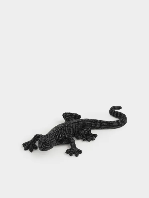 Статуэтка, 25 см, полирезин, черная, Ящерица, Paradise garden, image-0