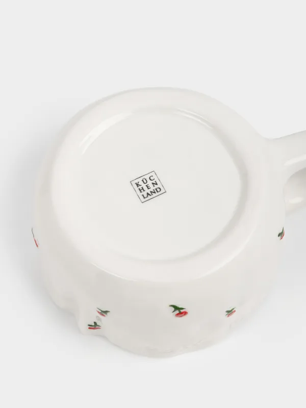 Кружка, 480 мл, керамика D, молочная, Доброе утро, Crumple flower, image-4