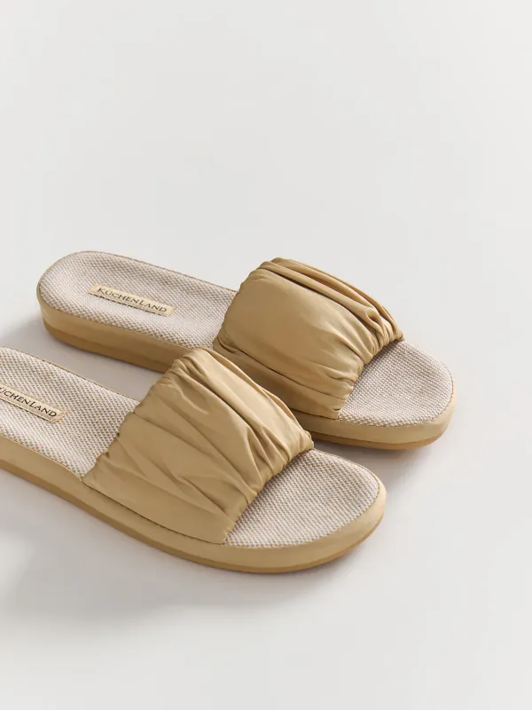 Әйелдер тәпішкелері, үйге арналған, өлшемі 36-37, полиэстер/мақта, сарғылт-қоңыр, Everleigh, image-4