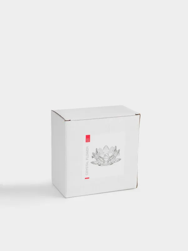 Подсвечник, 10x5 см, для чайной свечи, кристальное стекло, Цветок, Crystal flower, image-3