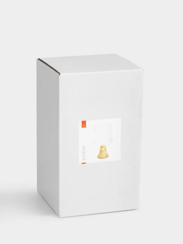 Бокал-кубок для вина, 390 мл, стекло/керамика, молочная ножка, Estetic, image-3