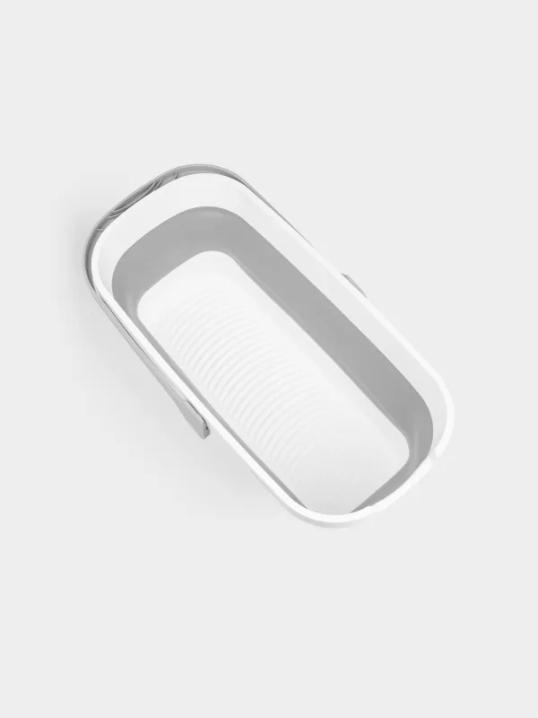 Ведро для швабры,46х22 см, складное, прямоугольное, серо-белое, Foldaway, image-2