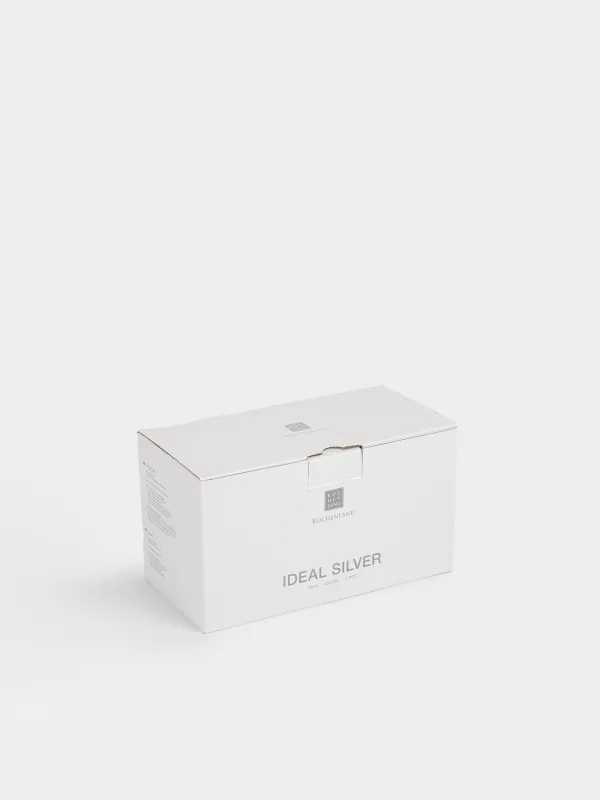 Саптыаяқ, 450 мл, 2 дана, фарфор F, ақ, күміс жиегі бар, Ideal silver, image-5