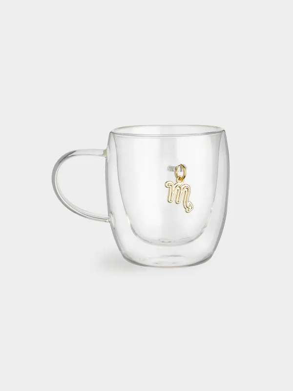 Саптыаяқ, 280 мл, шыны Б/металл, алтын түстес аспасы бар, Сарышаян, Air figure zodiac, image-0