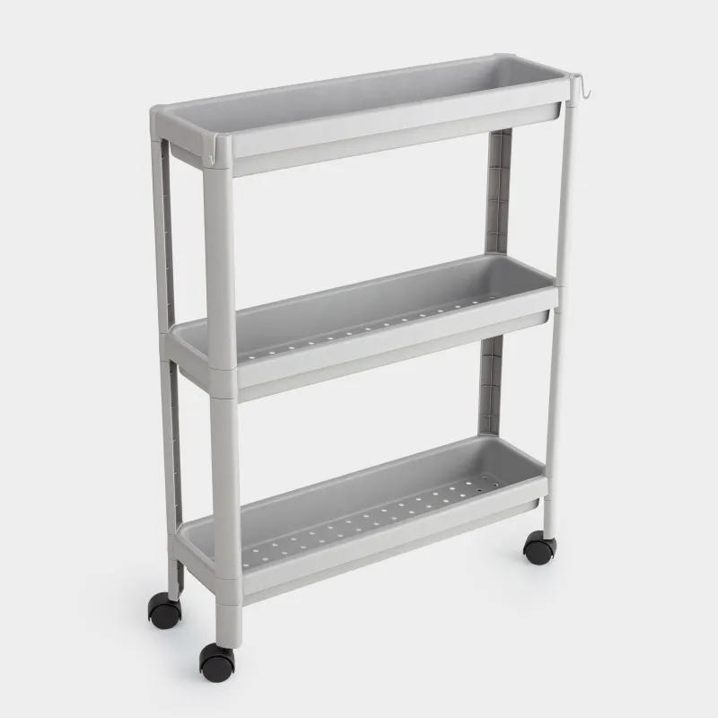 Сөре, 3 деңгейлі, 58х18х75 см, пластик, сұр, Grating, image-2