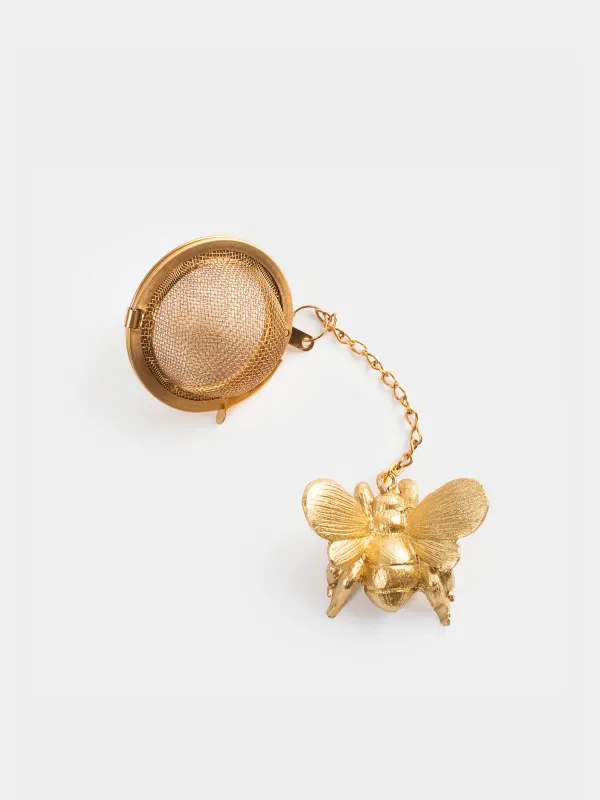 Сито для заваривания чая, 5 см, полирезин/металл, золотистое, Пчела, Honey, image-3