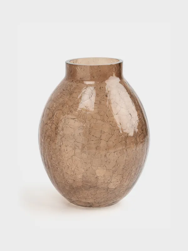 Ваза для цветов, 26 см, стекло, Ice color, image-0