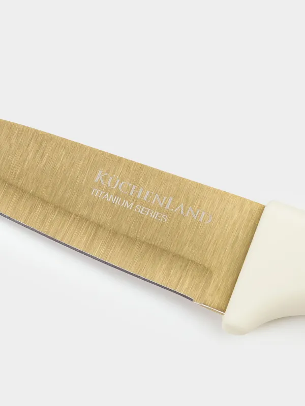 Көкөністерді тазалауға арналған пышақ, 9 см, қаптамасы бар, болат/пластик, сүт түстес-алтын, Regular gold, image-1