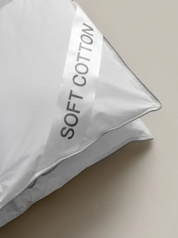 Одеяло, 200х220 см, хлопок/микрофибра, белое, с серебристым кантом, Soft cotton, image-4