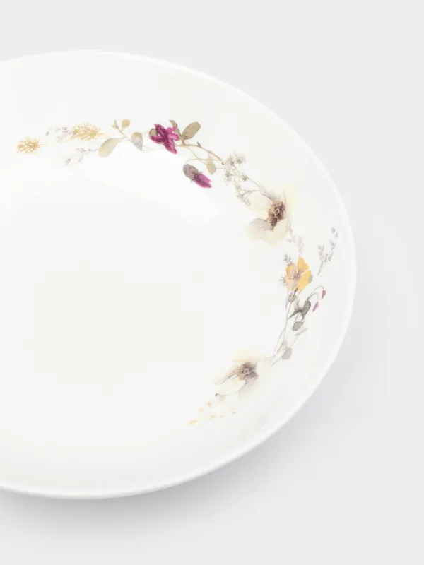 Сорпа тәрелкесі, 20х5 см, 780 мл, 2 дана, фарфор N, ақ, Сары гүлдер, Floweri, image-3