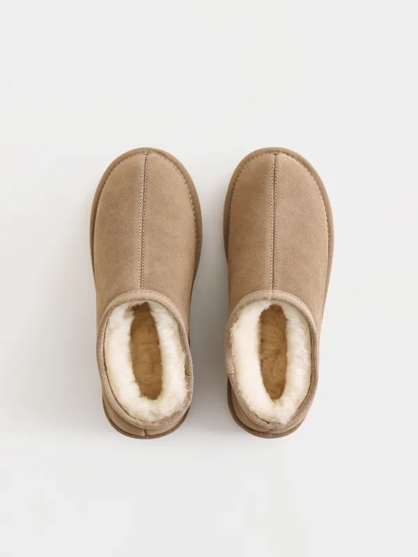 Әйелдерге арналған угги, өлшемі 37, өкшесі ашық, күдері/жүн, сарғылт-қоңыр, Suede, image-2