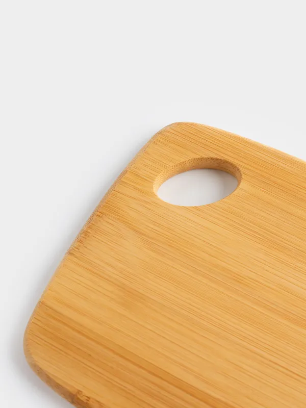 Кесу тақтасы, 20х15 см, тікбұрышты, дөңгелек, бамбук, Bamboo, image-3