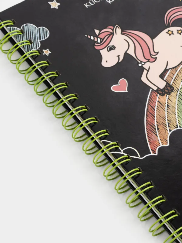 Альбом для раскрашивания, 19х26 см, 24 листа, на кольцах, с карандашом, Единорог, Unicorn, image-3