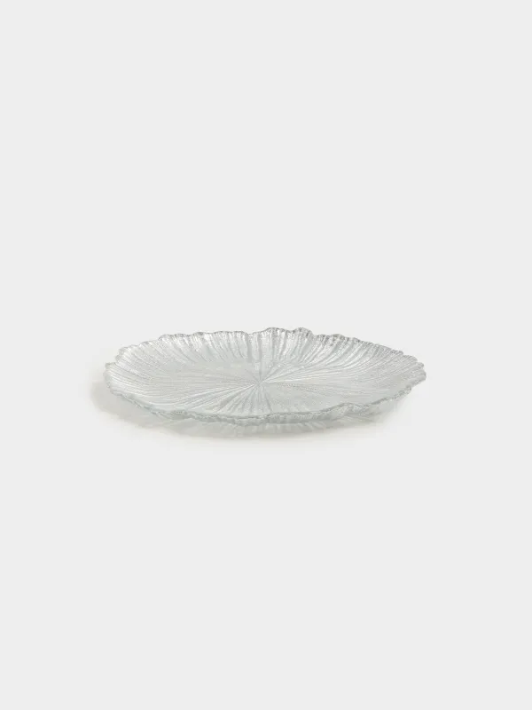 Тарелка закусочная, 21 см, стекло Р, серебристая, Verge, image-2