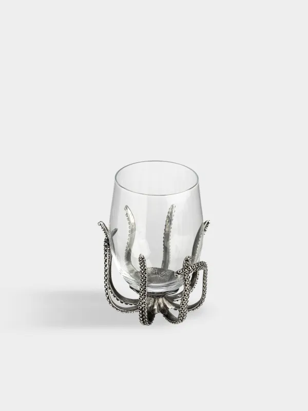 Бокал, 470 мл, шыны/металл, күміс, Сегізаяқ, Deep sea decor, image-1