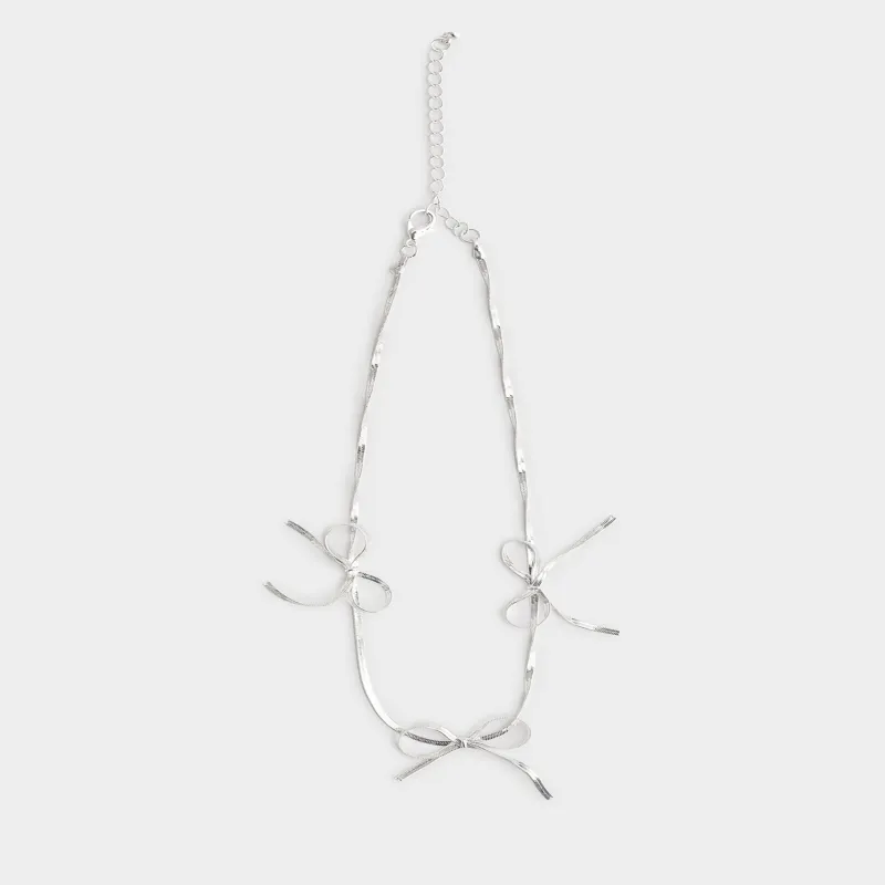 Шынжыр, 40 см, металл, күміс, садақтар, Jewelry