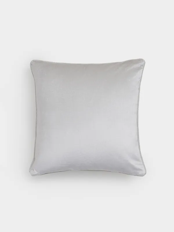 Сәндік жастық, 50х50 см, барқыт/моншақ, сарғылт-қоңыр, Бұтақтар, Print, image-1