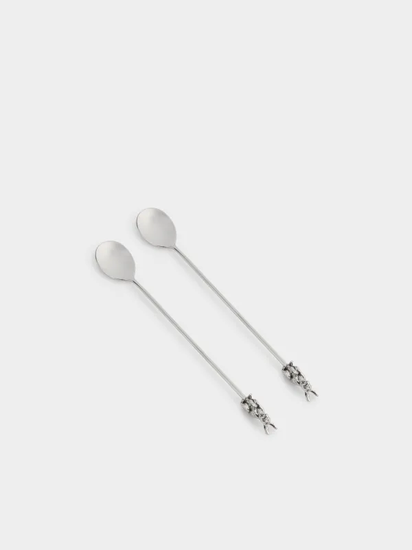 Десерт қасық, 20 см, 2 дана, болат, Қоян, Rabbit silver, image-0