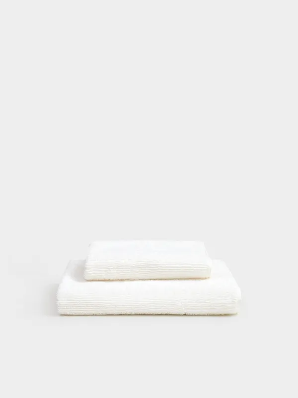 Комплект полотенец, 50x90/70x140 см, 2 шт, хлопок, белый, Terry cotton, image-1