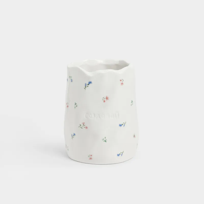 Ас үй ыдыстарына арналған тұғыр, 16 см, керамика, сүт түстес, Нәзік гүлдер, El flora