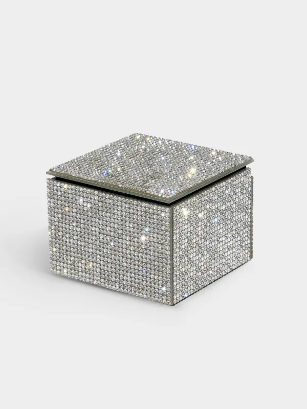 Зергерлік бұйымдарға арналған қобдиша, 9х7 см, шыны, Күміс кристалдар, Glossy crystal, image-0