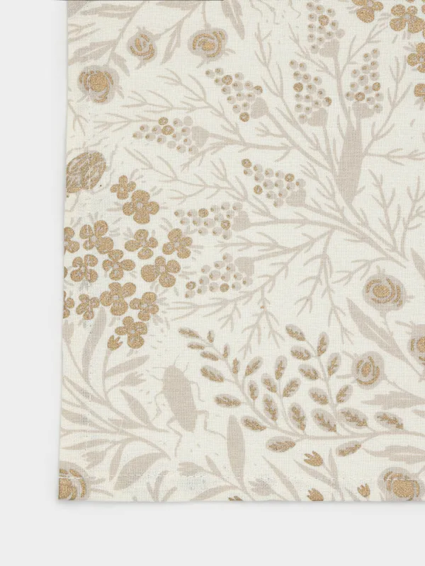 Полотенце кухонное, 40х60 см, хлопок, бежевое, Цветы и жуки, Meadow, image-3