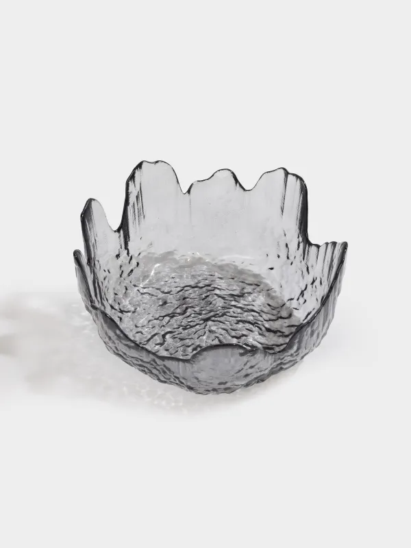 Салат ыдысы, 18х7 см, 700 мл, шыны, сұр, Nautilus color, image-1