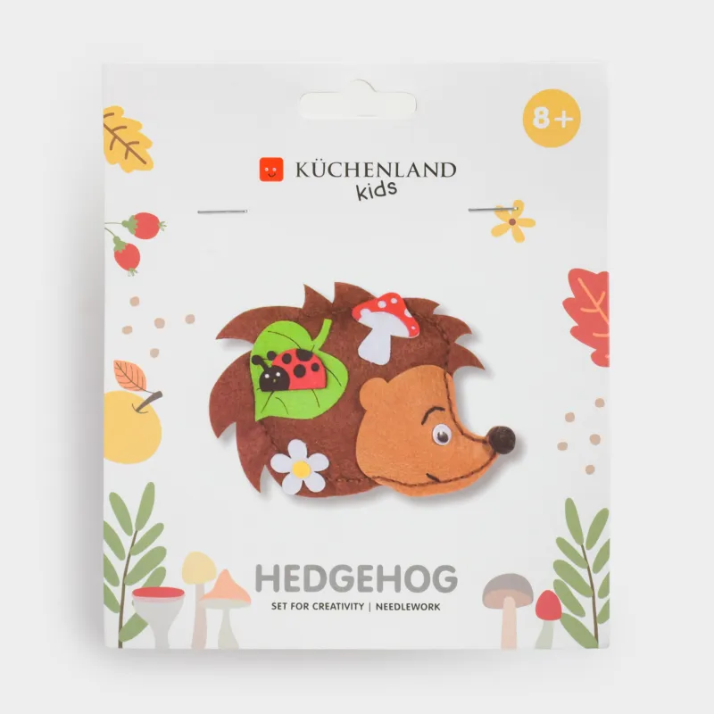 Шығармашылыққа арналған жиынтық, 13х15 см, қолөнер, киіз, салпыншақ, Кірпі, Creativity