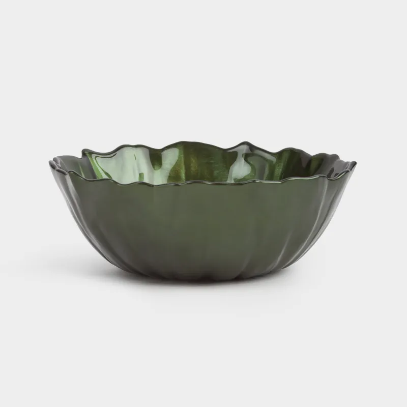 Пиала, 14х5 см, стекло, зеленая, Verge