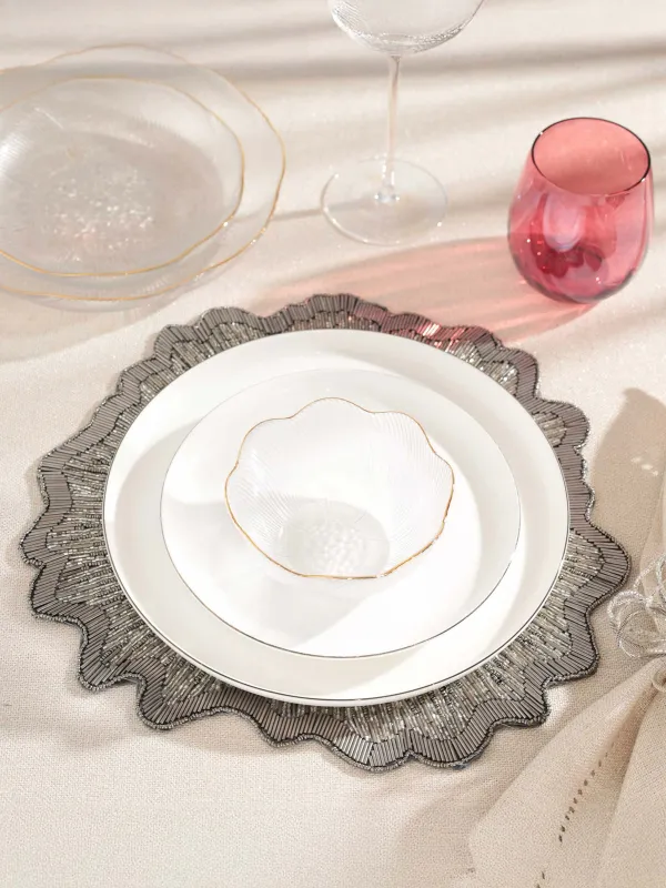 Аспаптарға арналған майлық, 36 см, бисер, бұйра, сұр-күміс, Art beads-t, image-3