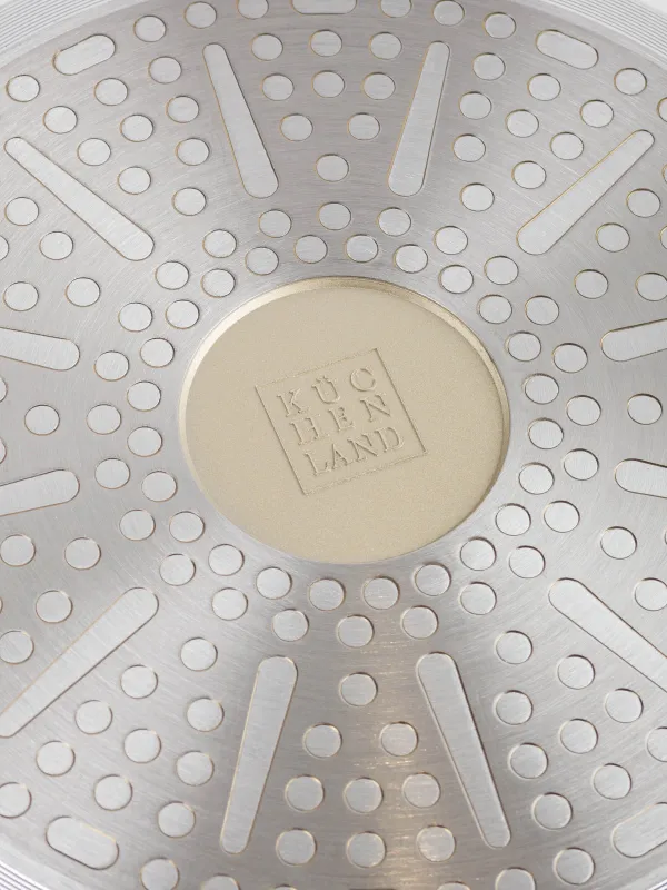 Кастрюля, 24 см, 4,1 л, с крышкой, с покрытием, алюминий, золотистая, Trineli, image-5