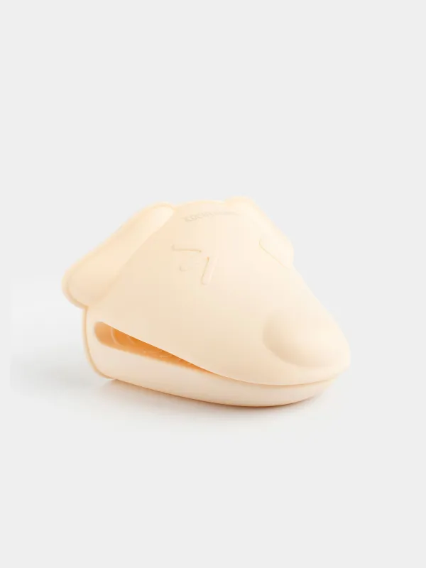 Ыдыс ұстағыш, 13 см, силикон, сарғылт-қоңыр, дақты, ит, Soft speckled, image-0