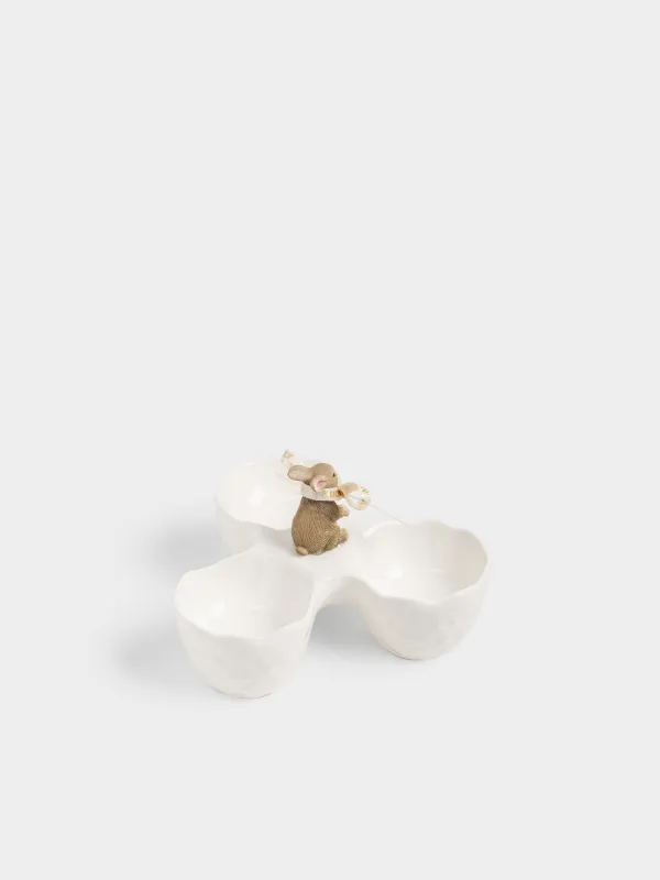 Блюдо пасхальное, 11х8 см, 3 отделений, Кролик, Rustic Easter, image-3