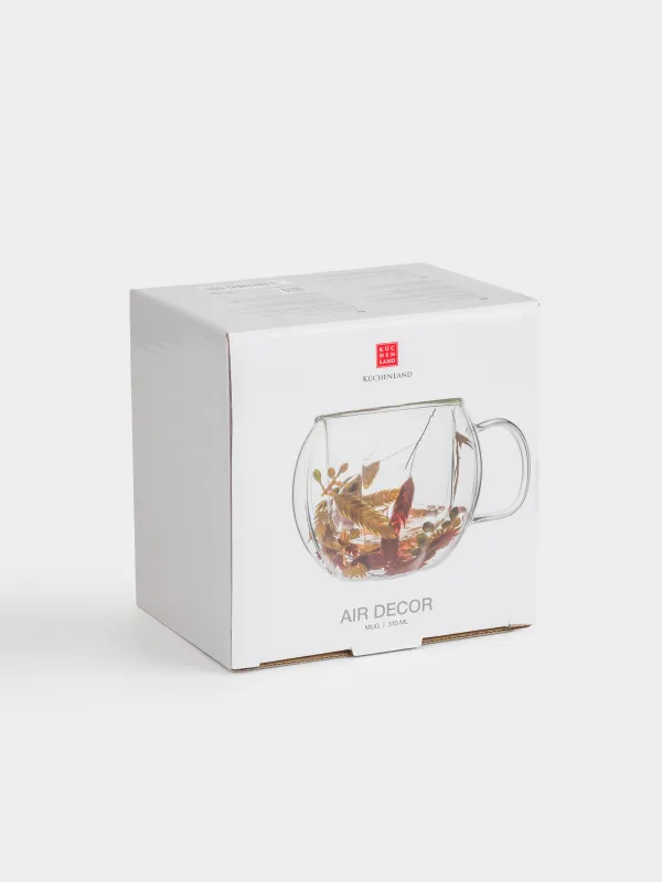 Кружка, 310 мл, стекло Б, с сухоцветами и листьями внутри, Air decor, image-4