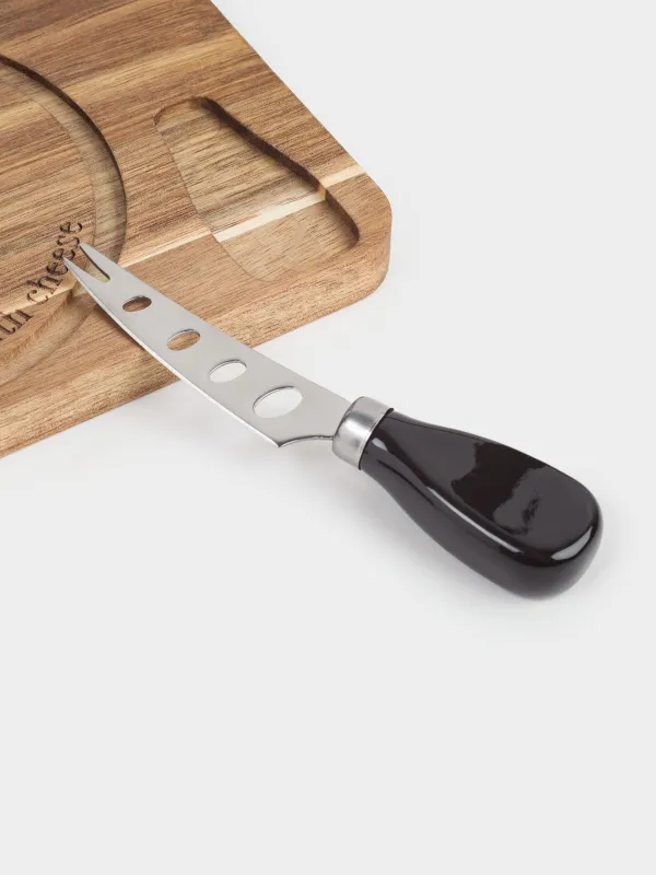 Ірімшікке арналған жиынтық, 3 зат, тақта-ыдыс/күмбез, болат/ағаш/шыны, Noble tree, image-4