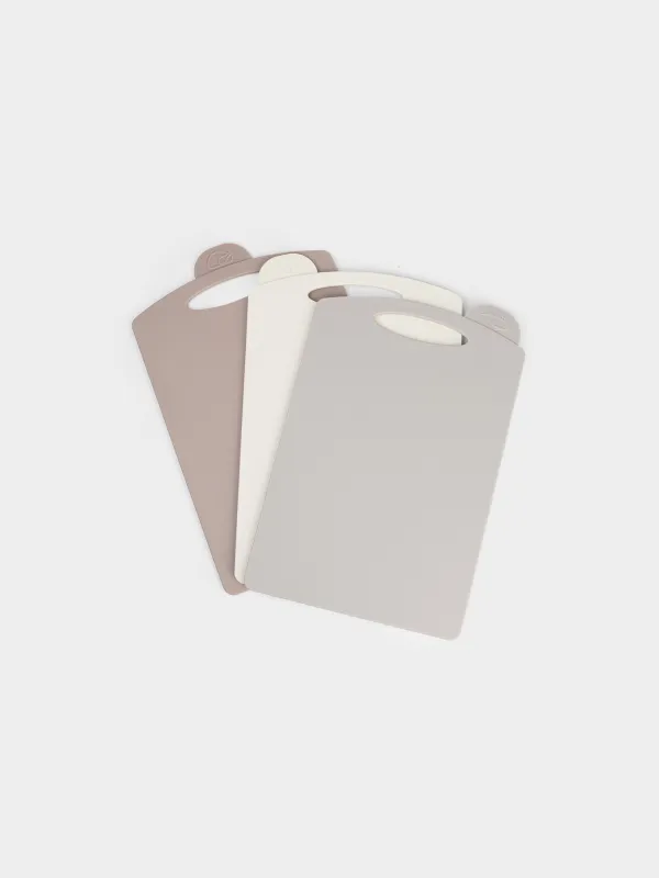 Кесу тақтасы, 31х20 см, 3 дана, тұғырда, пластик, сарғылт-қоңыр/қоңыр, Soft kitchen, image-5