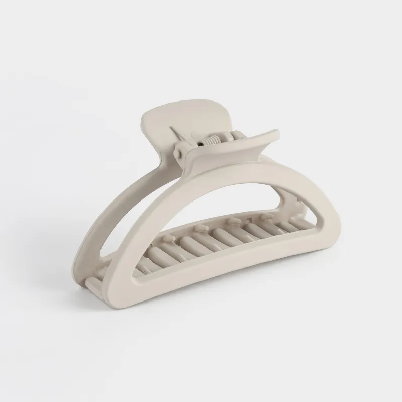 Заколка для волос, 9 см, акрил/металл, серая, Крабик, Hair basic