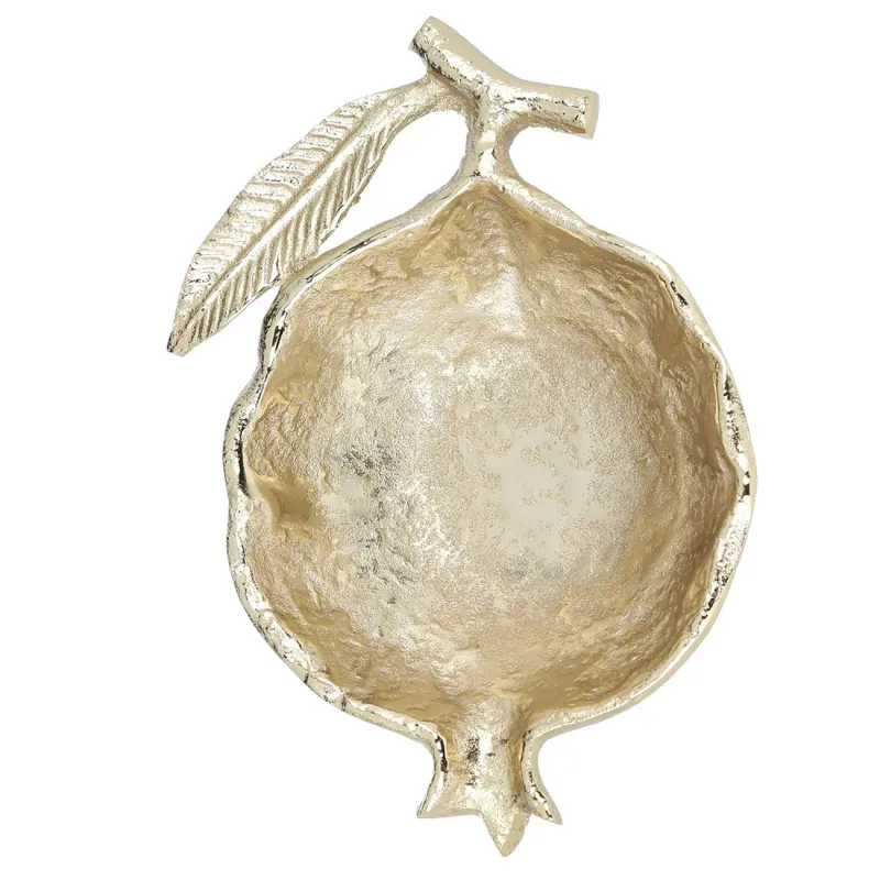 Сәндік табақша, 19х14 см, металл, алтын, Гранат, image-2