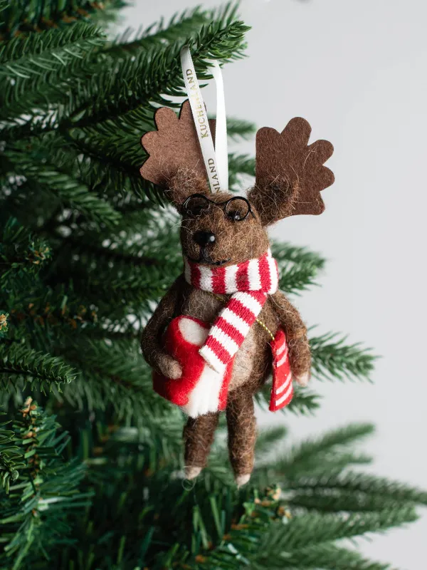 Шырша ойыншығы, 10х15 см, полиэстер, қоңыр, Бұғы, Figure Christmas Fuzz, image-5