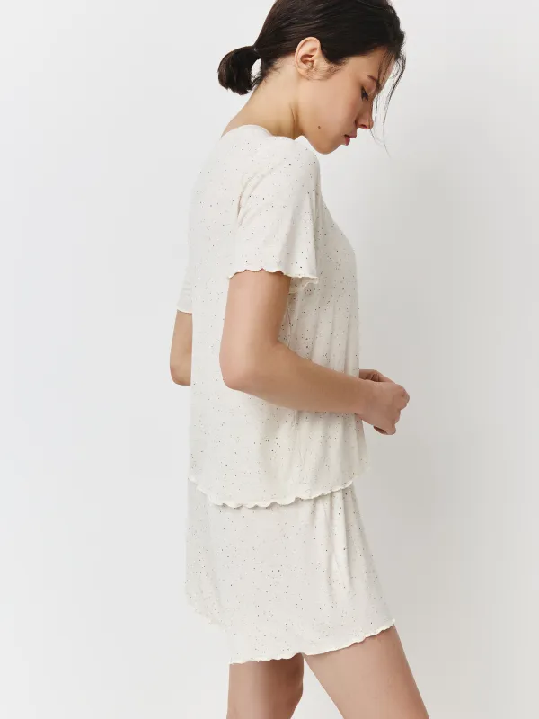 Комплект женский, домашний, р. S, вискоза/спандекс/полиэстер, серый меланж, Mari, image-3