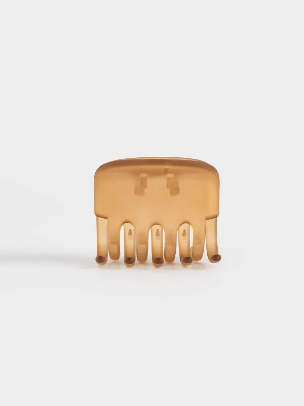 Шаш қыстырғыш, 6 см, пластик/металл, қоңыр, Краб, Hair basic, image-0